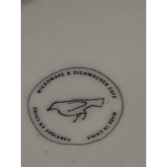 Anthropologie Initial "H" Ceramic Coffee Cup Mug Personalized Letter White Black - Picture 8 of 8